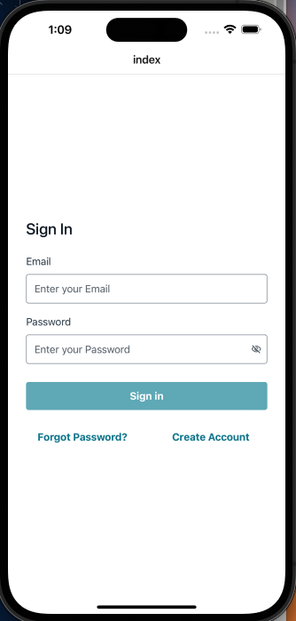 Amplify UI Authentication Form